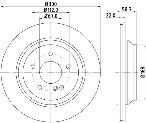 HELLA PAGID Bremžu diski 8DD 355 122-021